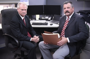 etectives Dwayne Johnson, left, and Chris Dempsie work in the Cold Case Unit for the Tulare County Sheriff's Office at Government Plaza.