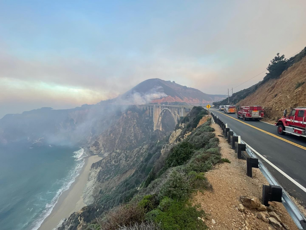 Wildfire Continues to Keep Highway One Closed Near Big Sur KMJ AF1